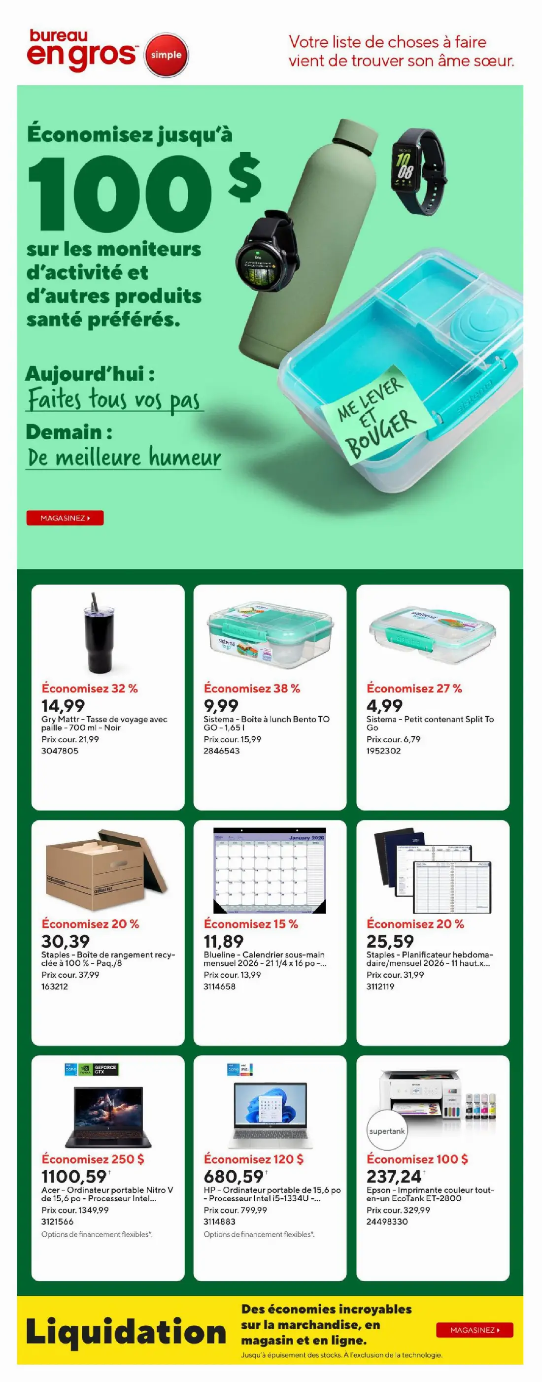 Circulaire Bureau En Gros - Circulaire cette semaine