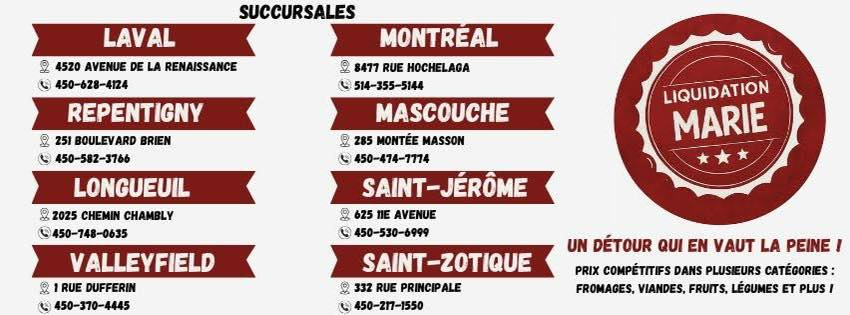 Circulaire Liquidation Marie - Promotions en cours