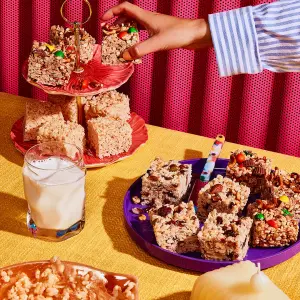 Carrés aux céréales de riz croustillant, trois versions