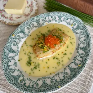 Flétan poêlé et beurre monté au citron