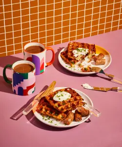 Gaufres de pommes de terre au gouda et crème sure : une recette savoureuse