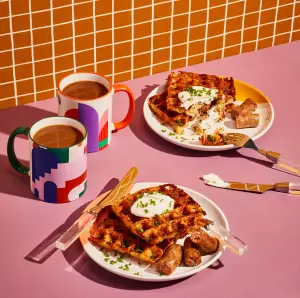 Gaufres de pommes de terre au gouda et crème sure : une recette savoureuse