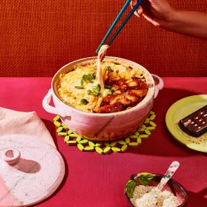 Poulet façon buldak au piment coréen et au fromage